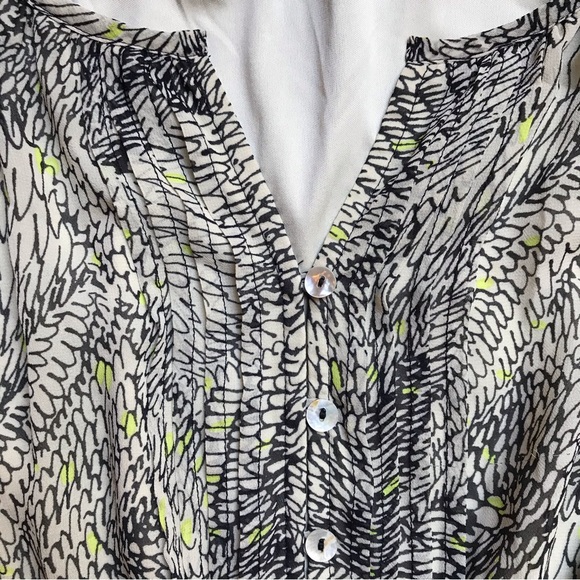 Daniel Rainn Black Yellow Beige Gathered Waist Dress, EUC, XS - Picture 5 of 16